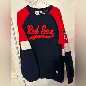 Boston Red Sox size XXL sweater crewneck starter red blue